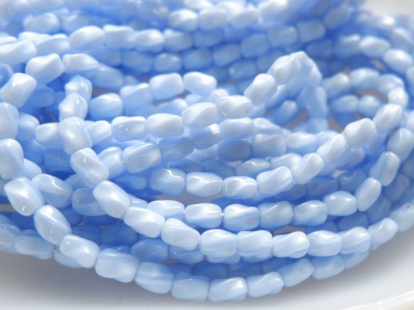 画像2: チェコヴィンテージ・ガラスビーズ【ショートファセット・6.5ミリ・ブルー　水色】300個1束　【C】 (2)