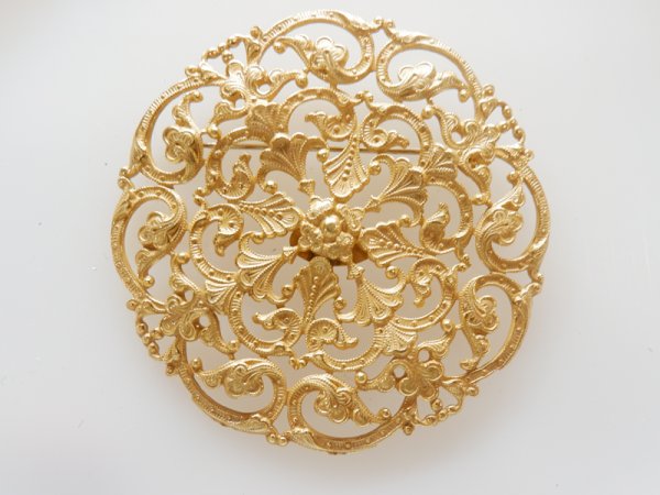 画像4: ミリアムハスケル　デッドストック　フィリグリーブローチ【913B】1個 (4)