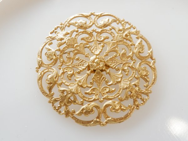 画像3: ミリアムハスケル　デッドストック　フィリグリーブローチ【913B】1個 (3)