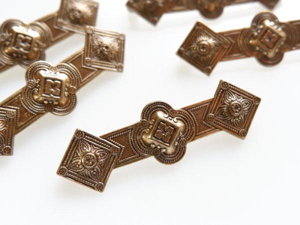 画像3: USAヴィンテージ真鍮製・金古美色ブローチ　1個 (3)