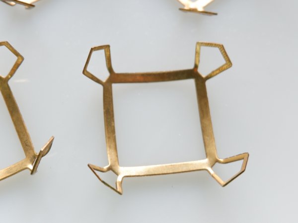 画像5: ヴィンテージUSA真鍮製　大型スクエアセッティング　ラウンドにも。　1個 (5)
