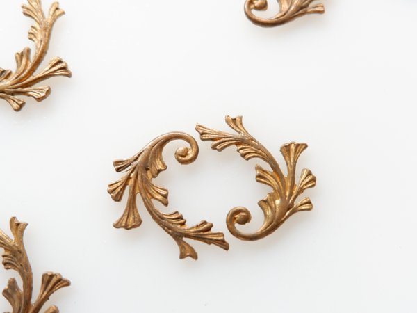 画像5: ミリアムハスケル・デッドストック【デコレーションパーツ同じ向き　赤み有り】2個 (5)