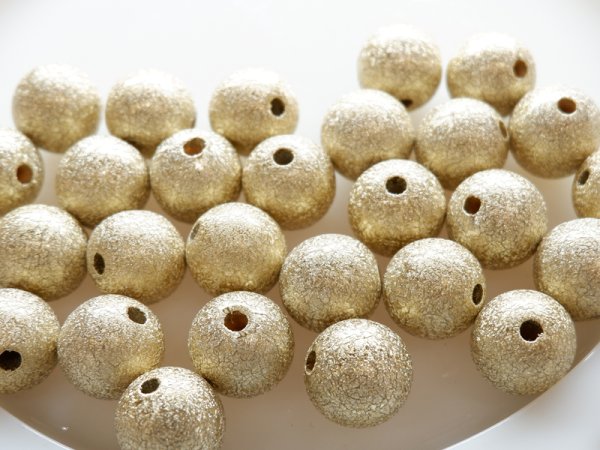画像4: ヴィンテージ・ウッド・スターダストビーズ　16ミリ　15個 (4)
