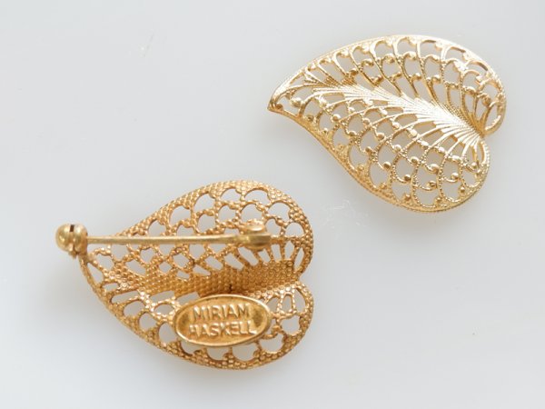 画像3: ミリアムハスケル【訳あり】ブローチセット【リーフ小】1組 (3)