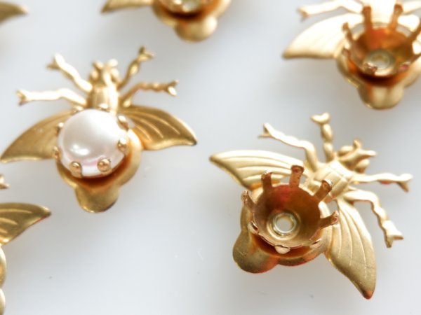 画像2: 当店加工　USA真鍮製　昆虫【フライ】セッティング　1個 (2)