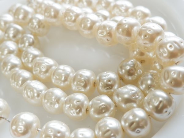 画像3: ジャパンヴィンテージガラス芯　バロックガラス・パール【約14ミリ】※注 (3)